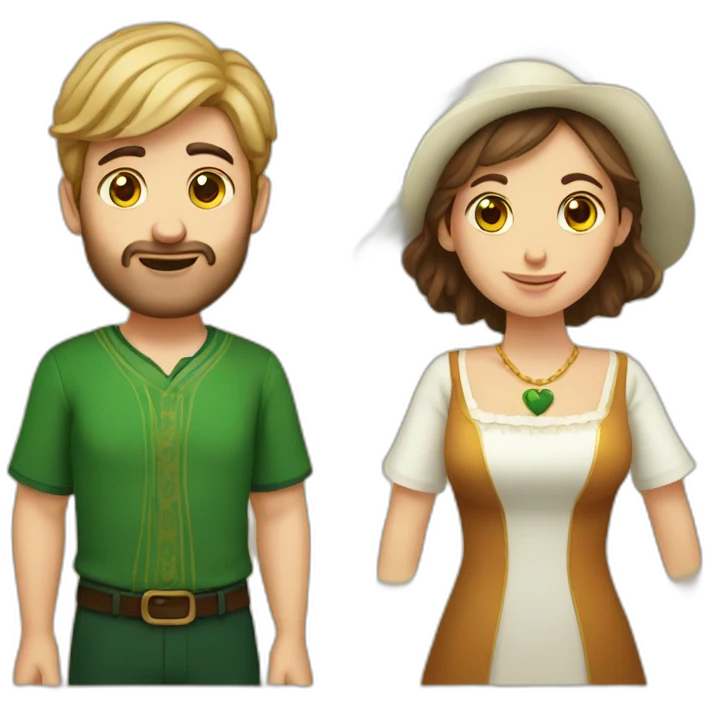 An irish man and an argentinian woman emoji