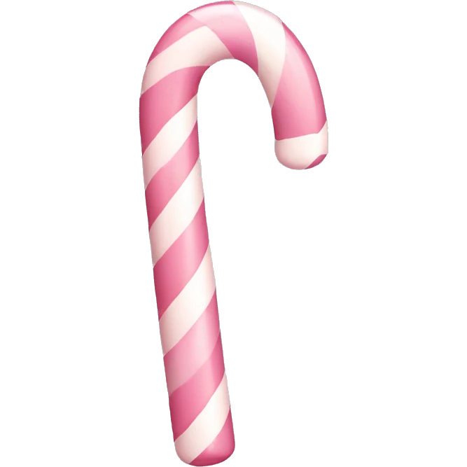 Pastel pink candy cane emoji