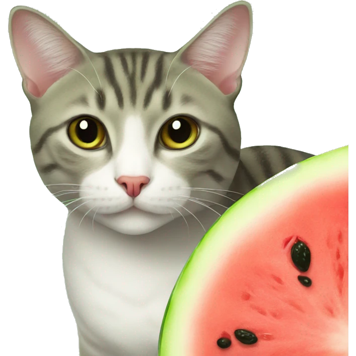 Watermelon cat emoji