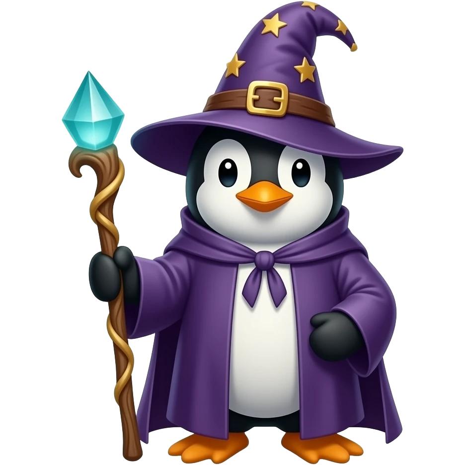 Penguin Wizard emoji
