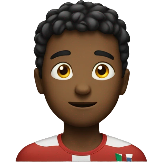 A boy watching match emoji