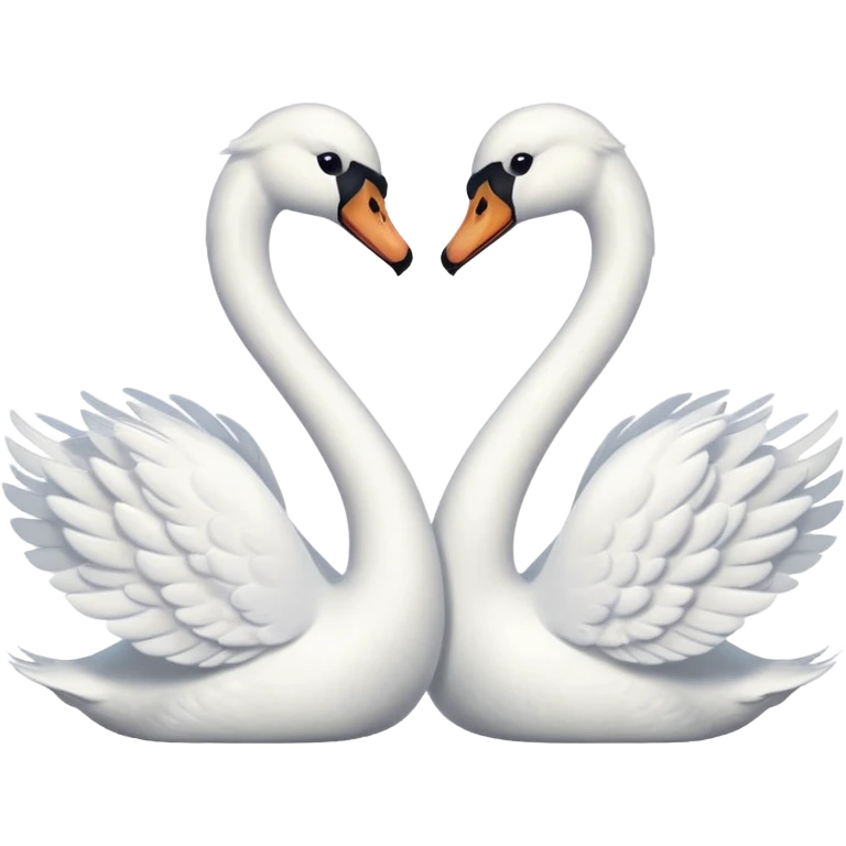 Two swan in love emoji