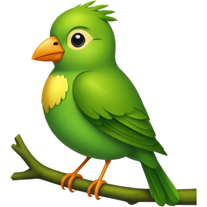 Green bird emoji