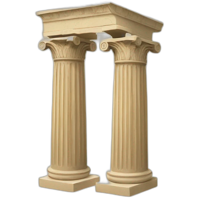 Greek columns with Egyptian symbols emoji