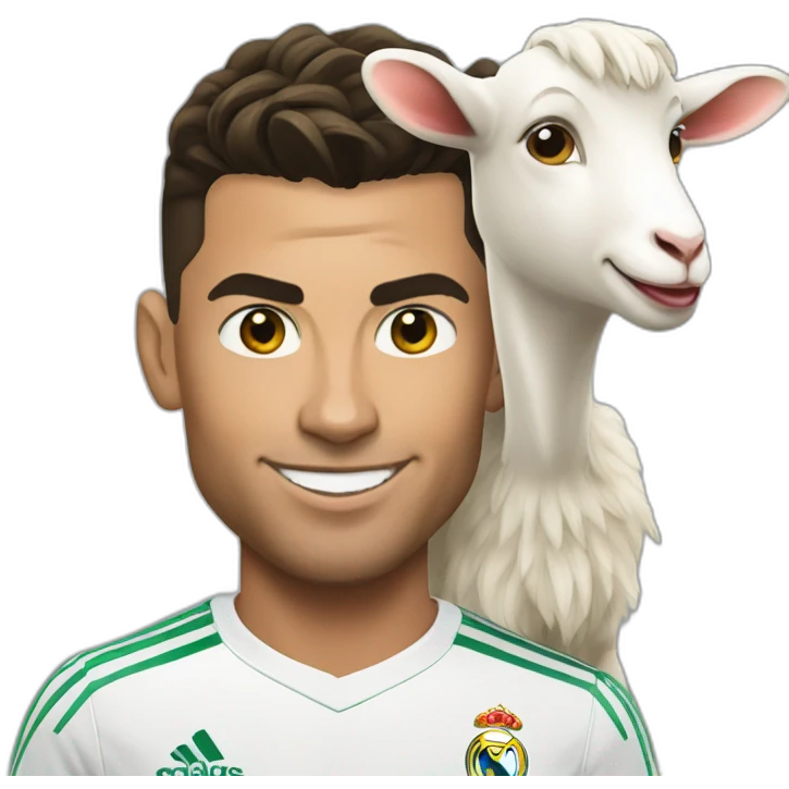 Cristiano Ronaldo with a goat emoji