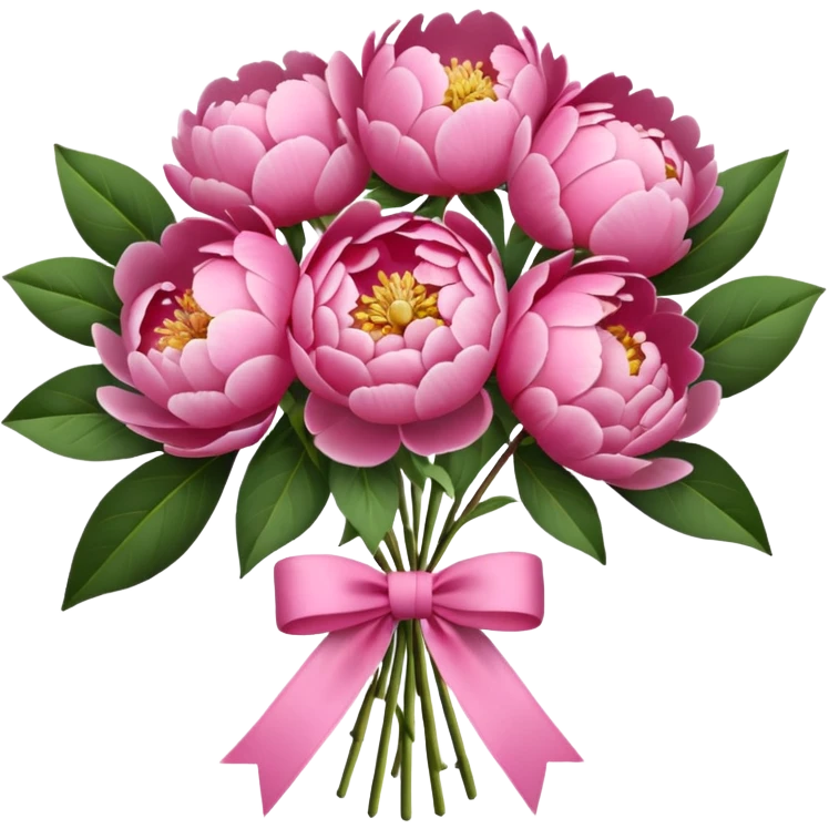 Create a peony bouqet emoji