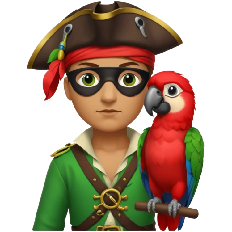 pirate and parrot emoji
