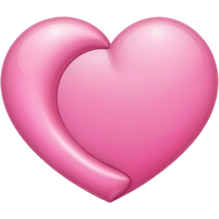 Pink crescent moon heart emoji