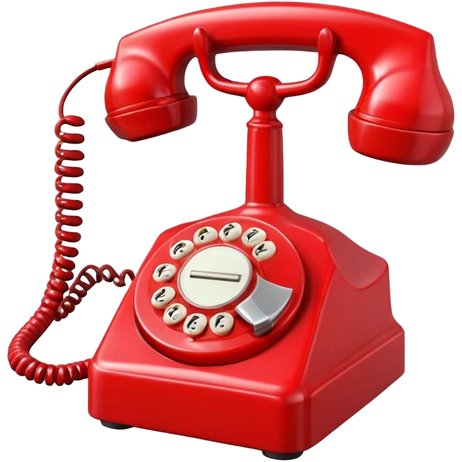 old red phone emoji