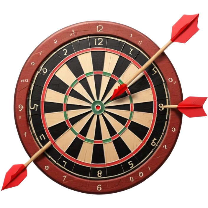classic dartboard red and black with arrow in the center emoji