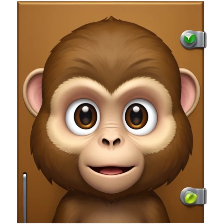monkey knowing on door emoji