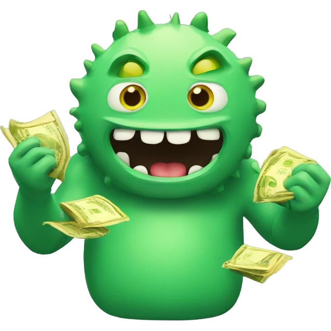 moster eating money emoji