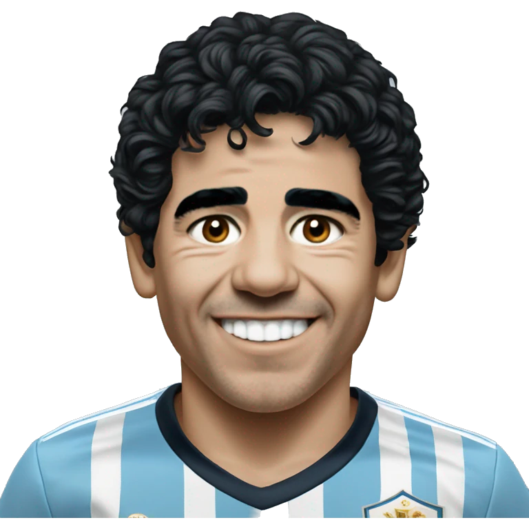 maradona argentina young smile emoji