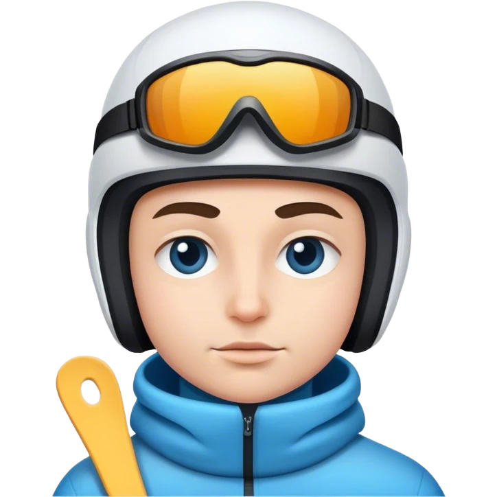 Cold skier emoji