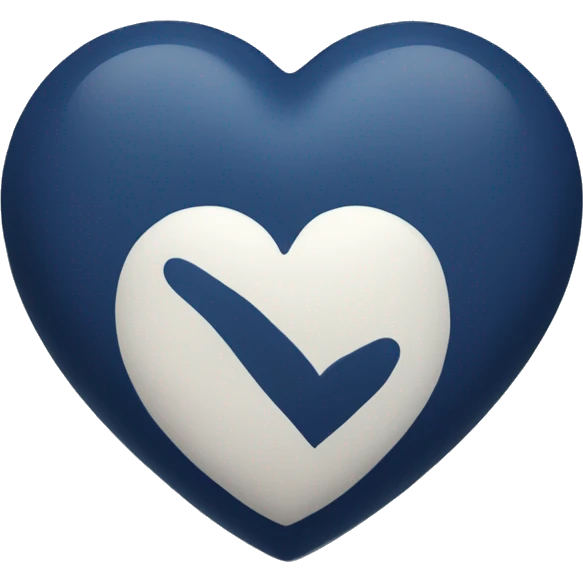 navy blue heart  emoji