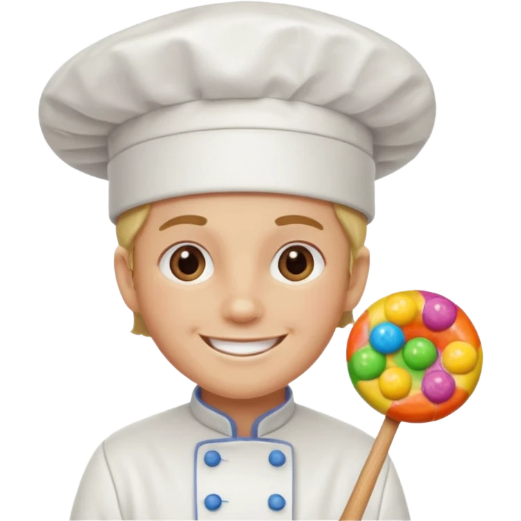 Chef + gumdrop hat,Candy Chef. emoji