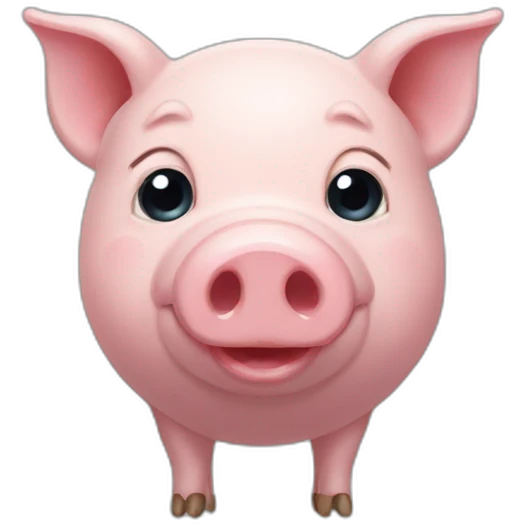 Tire-shaped pig with pixel eyes-mystery- emoji