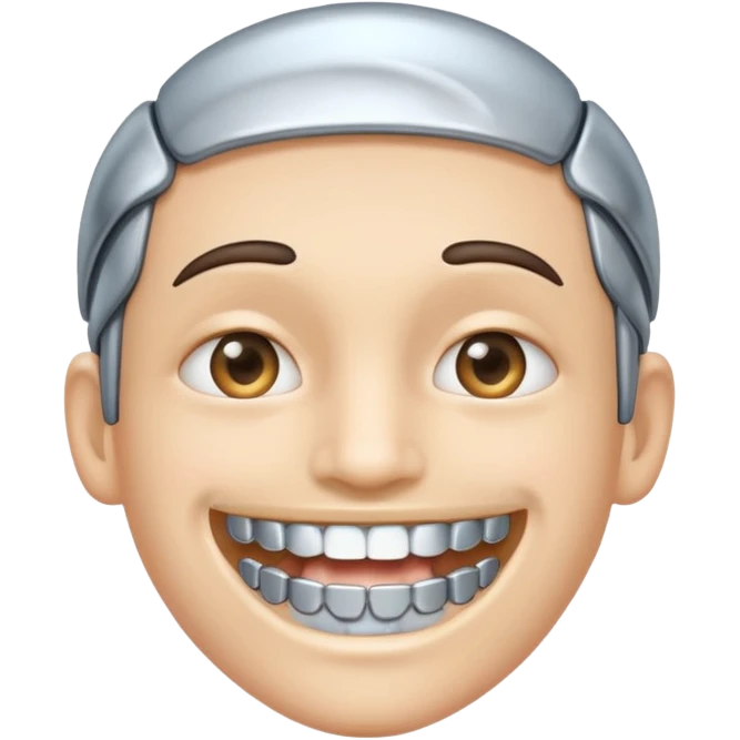 Brackets for teeth emoji