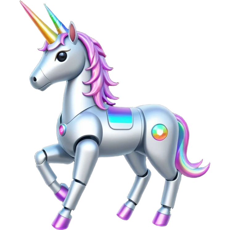 Robot laser unicorn emoji