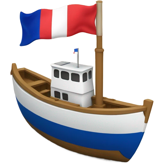 boat with french flag emoji
