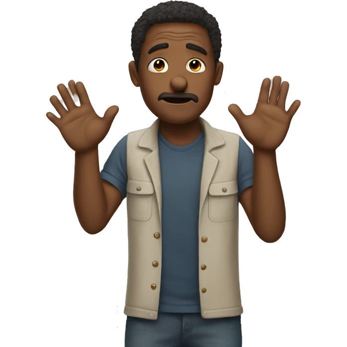 saying no with hands emoji