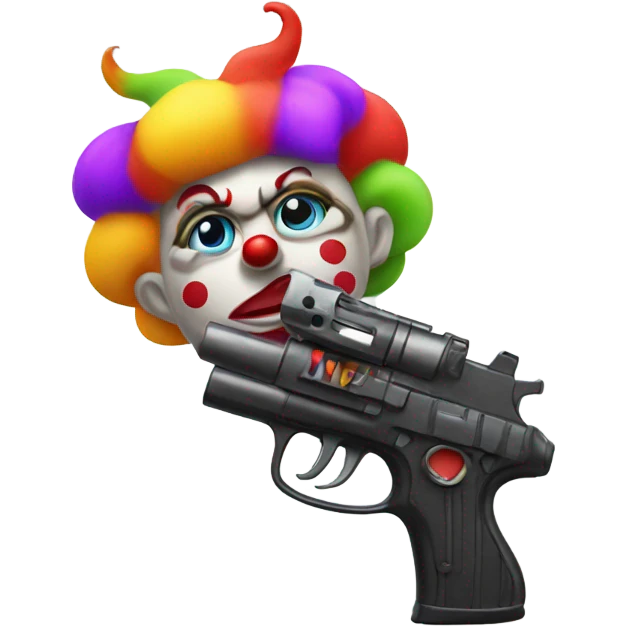 Draco gun with clown face emoji