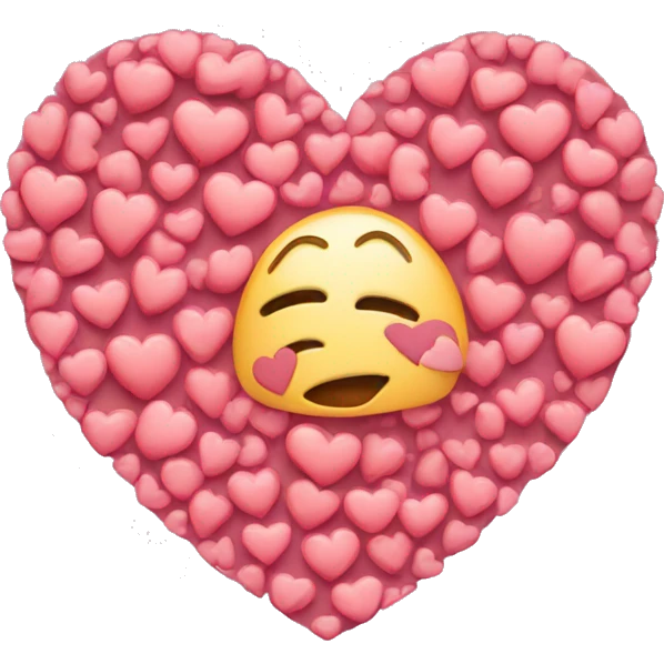 heart and small hearts around  emoji