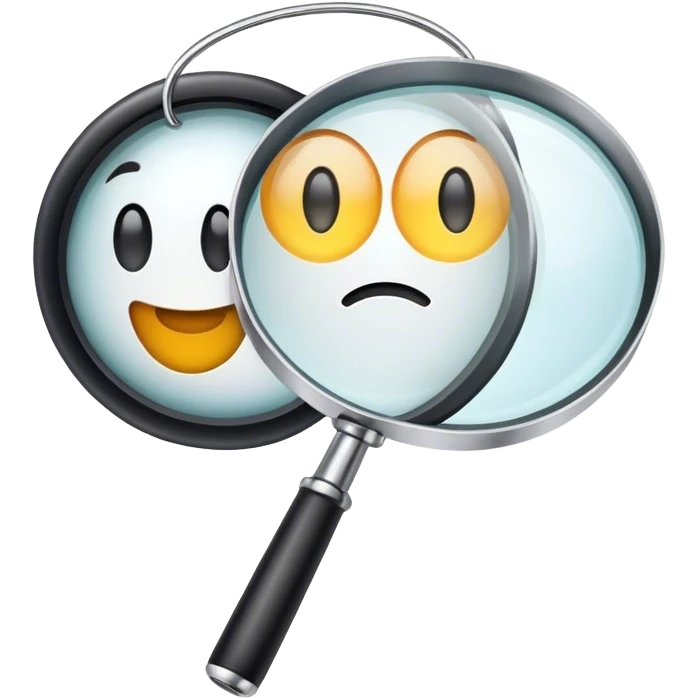 A magnifier glass emoji