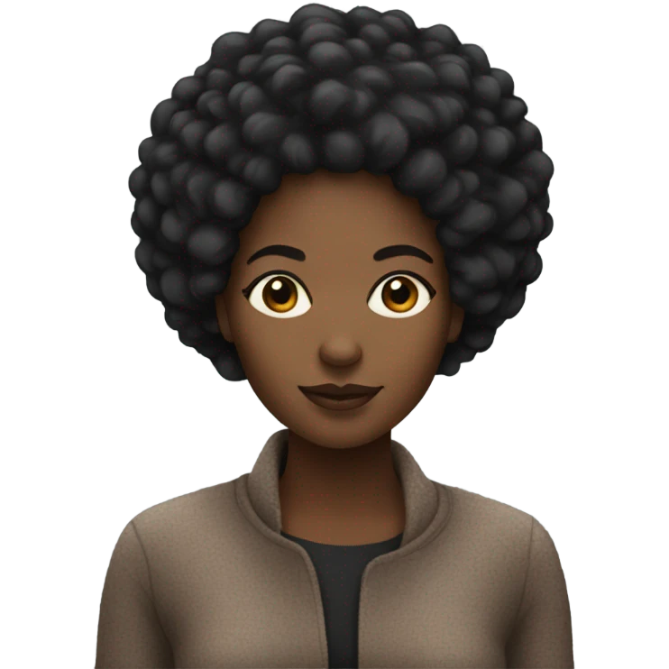 Black woman with an Afro  emoji