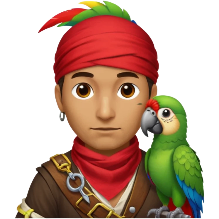 pirate and parrot emoji