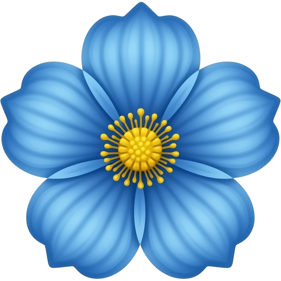 Flowers blue emoji