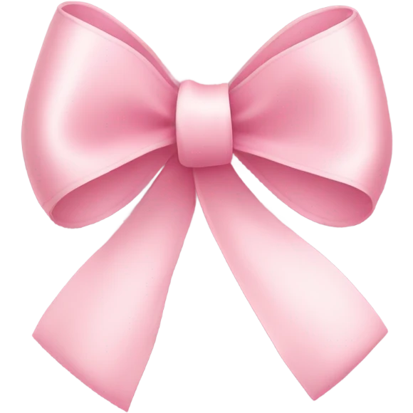 light pink ribbon bow emoji
