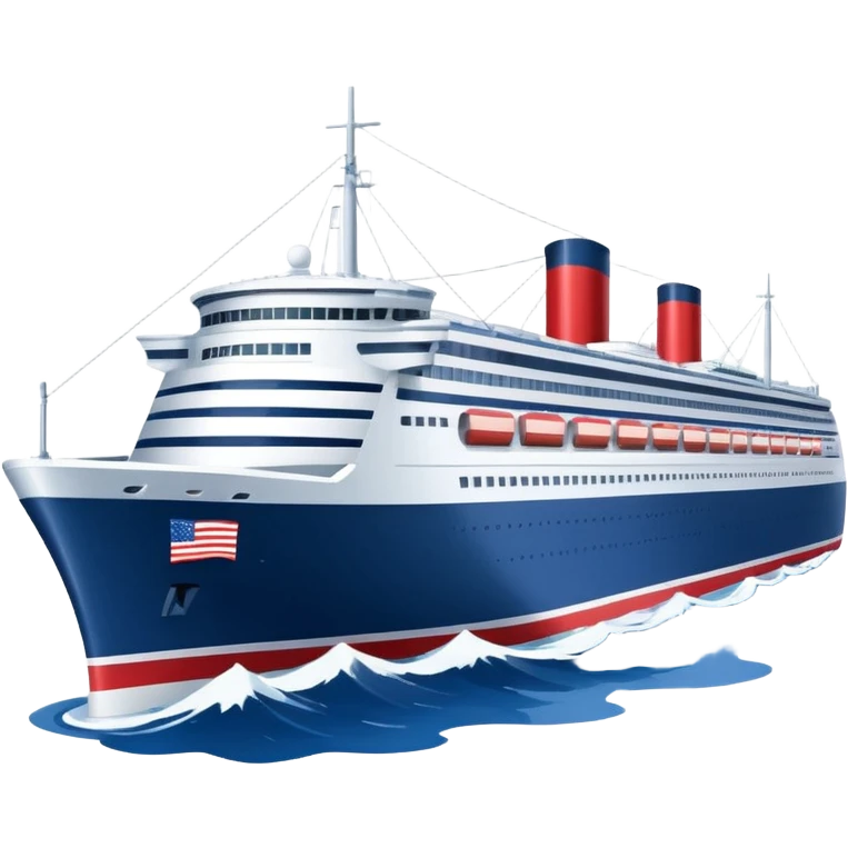 generate a very realistic American modern ship with flag emoji