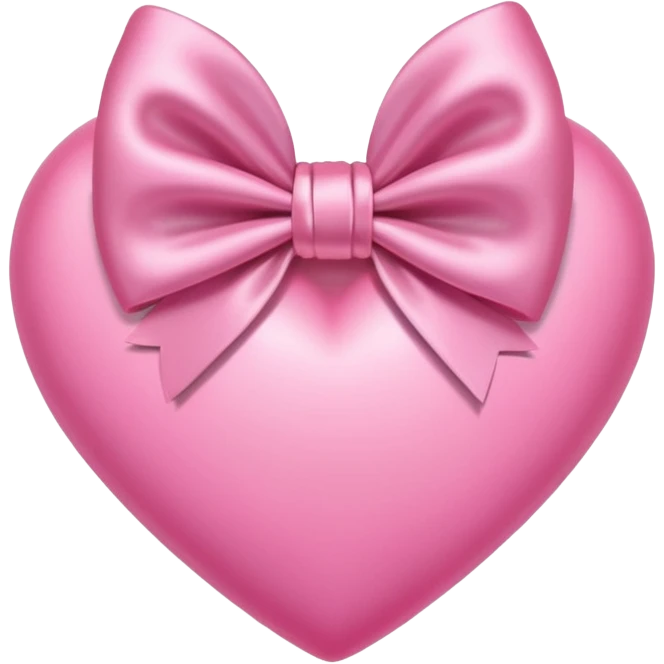 Pink heart with a pin bow on it emoji