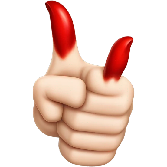 The devil's hand gives a thumbs up emoji
