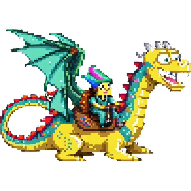 Spongebob riding a dragon emoji