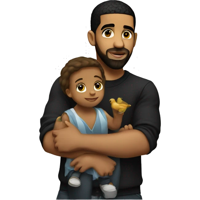 drake holding a child emoji