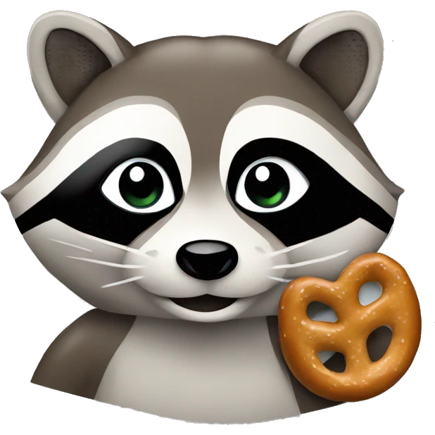 raccoon with pretzel emoji