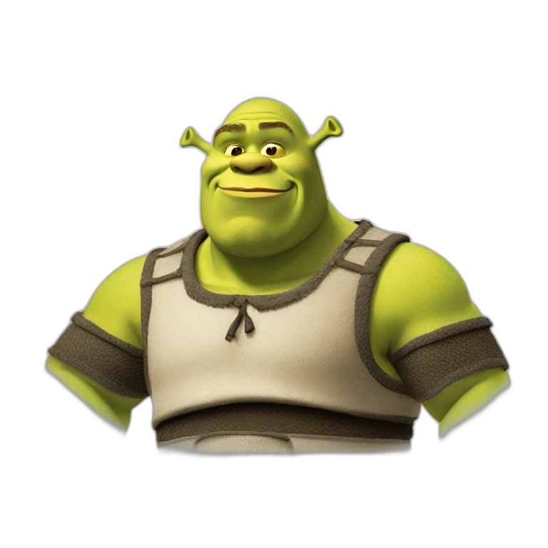 Shrek blanco y negro emoji