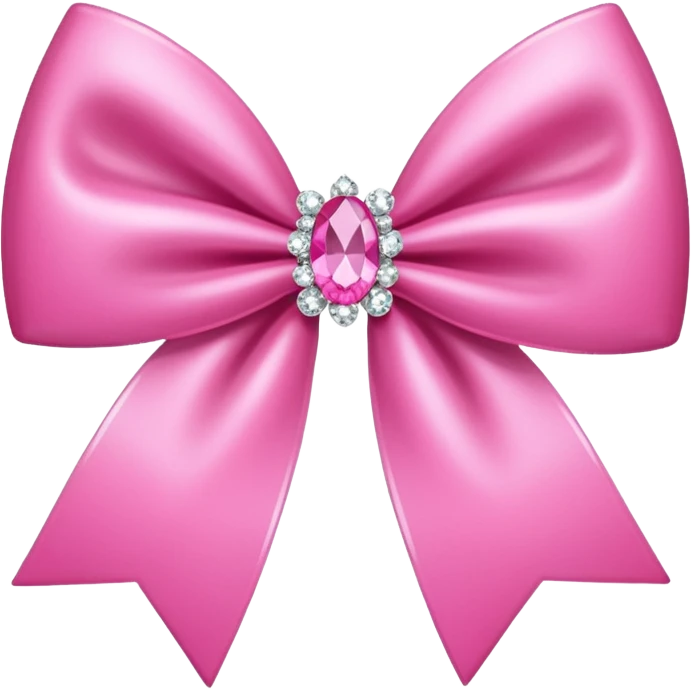 super light Pink bow with sparkles rhinestones  emoji
