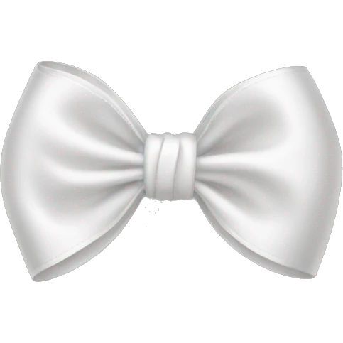 white satin bow emoji