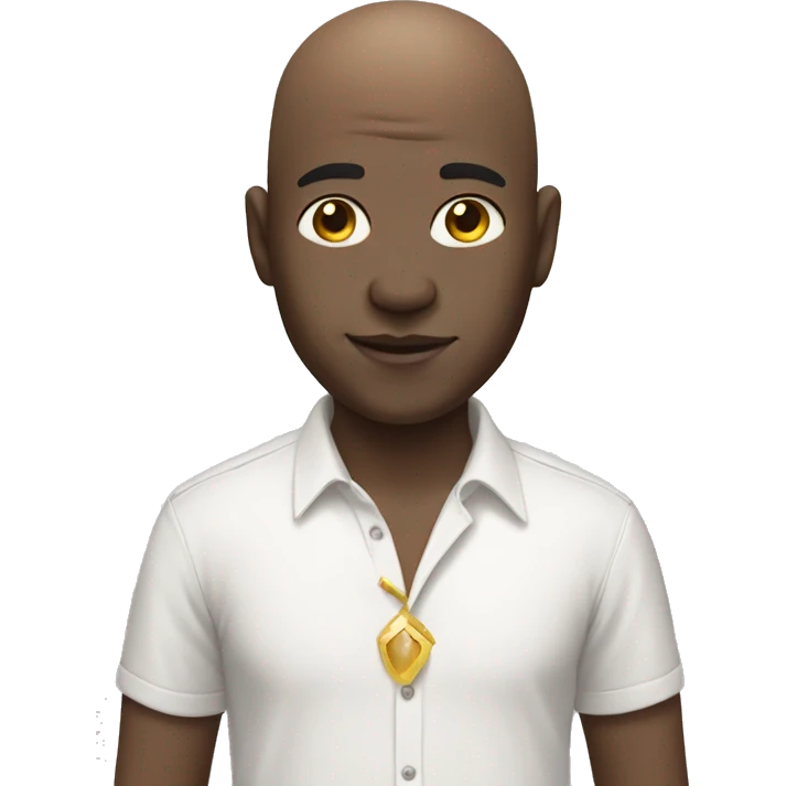 bald boy in shirt with unicorn horn emoji