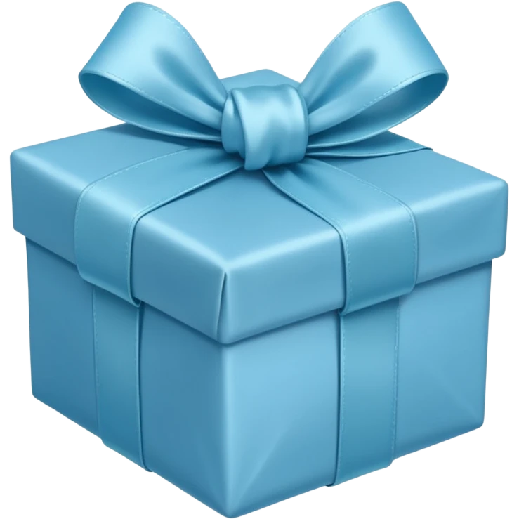 light blue Christmas gift emoji