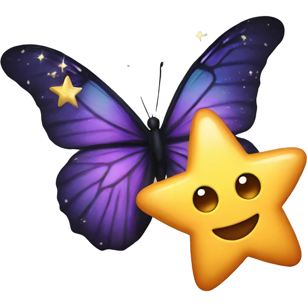 star with butterfly emoji