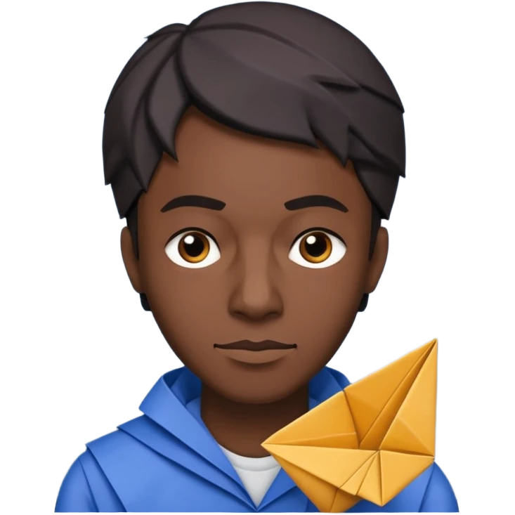 Street Origami Folder black man emoji