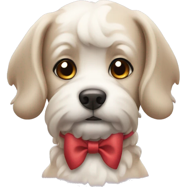 Dog with a bow emoji