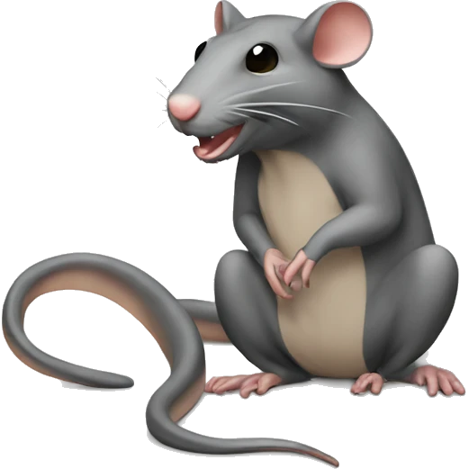 a rat is a friend with a snake emoji