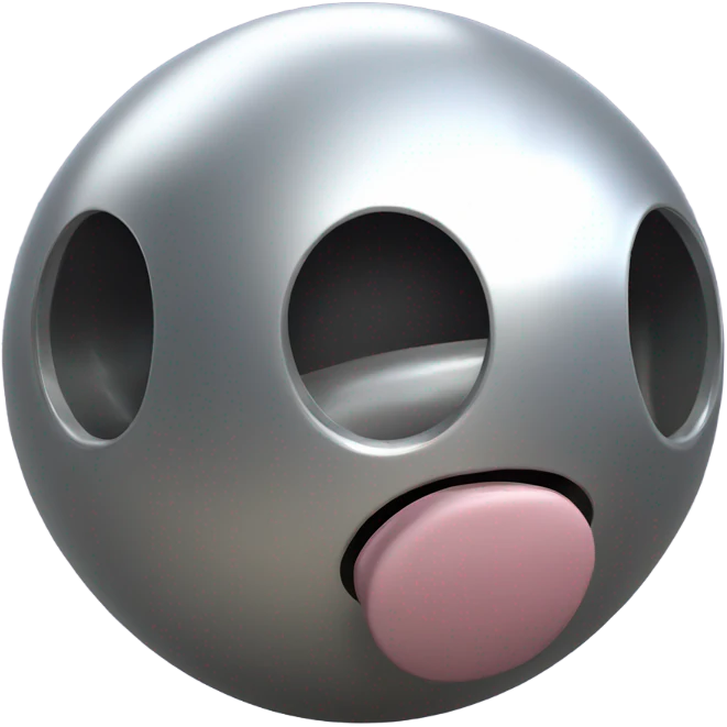 Metal Kirby ball with wheels emoji