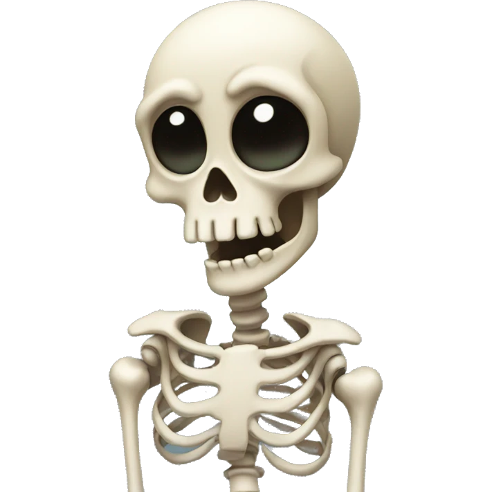 Skeleton in shock  emoji