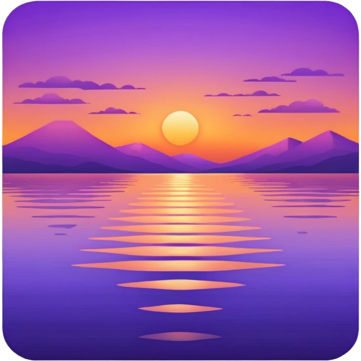 Sea and sunset emoji